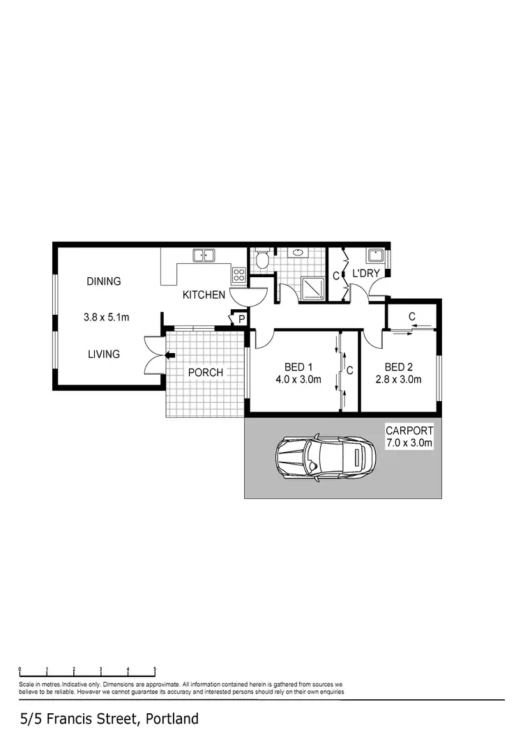 Floorplan of Homely unit listing, 5/5 Francis Street, Portland VIC 3305