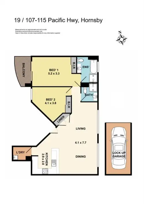 Floorplan of Homely apartment listing, 19/107-115 Pacific Highway, Hornsby NSW 2077