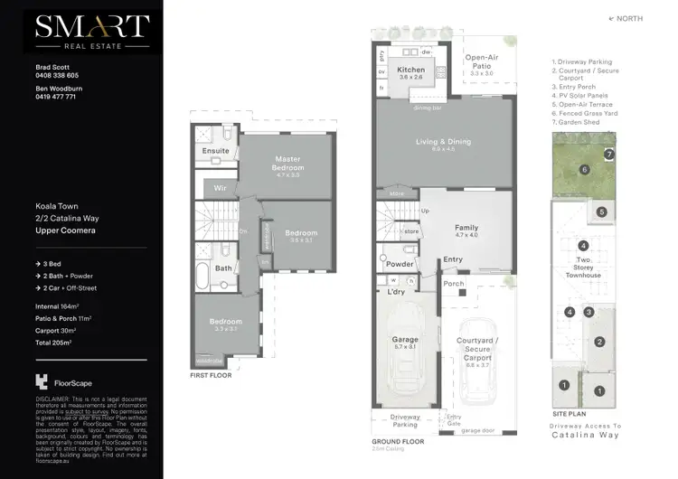 Floorplan of Homely townhouse listing, 2/2 Catalina Way, Upper Coomera QLD 4209