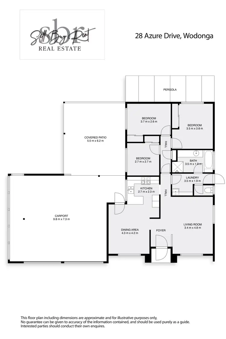 Floorplan of Homely house listing, 28 AZURE DRIVE, Wodonga VIC 3690