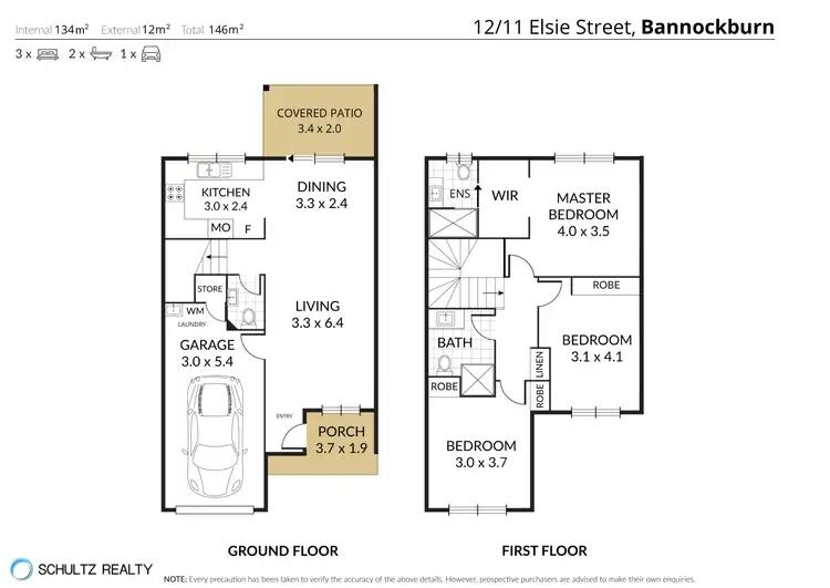 Floorplan of Homely townhouse listing, 12/11 Elsie Street, Bannockburn QLD 4207