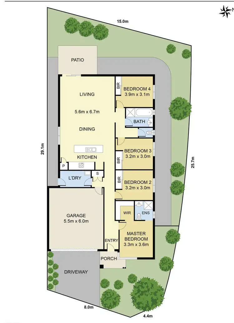 Floorplan of Homely house listing, 1 Bluemist Place, Doreen VIC 3754