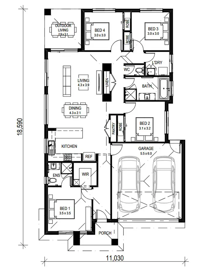 Floorplan of Homely house listing, 28 Zale Street, Leopold VIC 3224