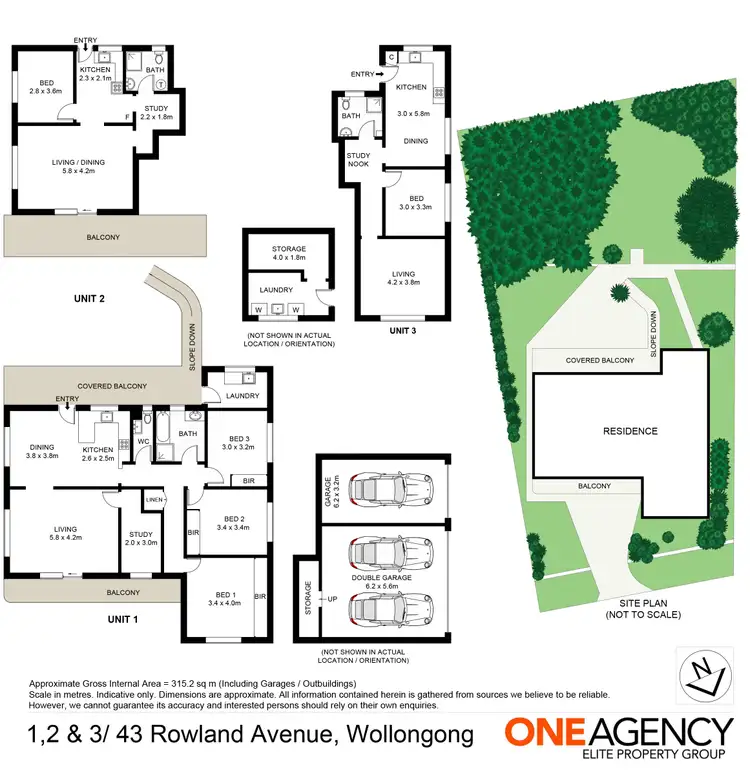 Floorplan of Homely unit listing, 2/43 Rowland Avenue, Wollongong NSW 2500