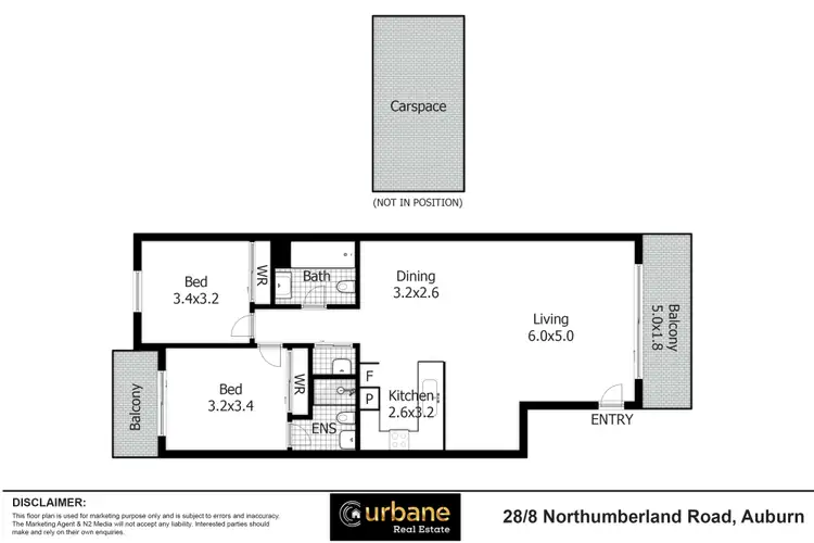 Floorplan of Homely unit listing, 28/8 Northumberland Road, Auburn NSW 2144