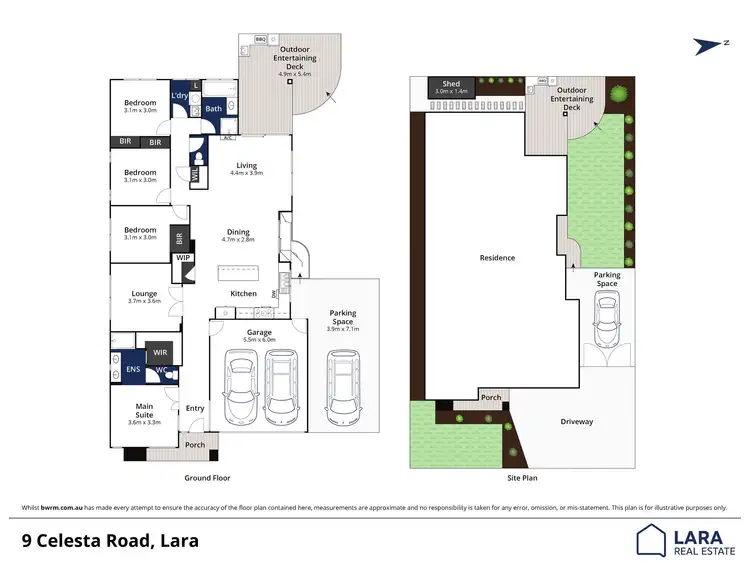 Floorplan of Homely house listing, 9 Celesta Road, Lara VIC 3212