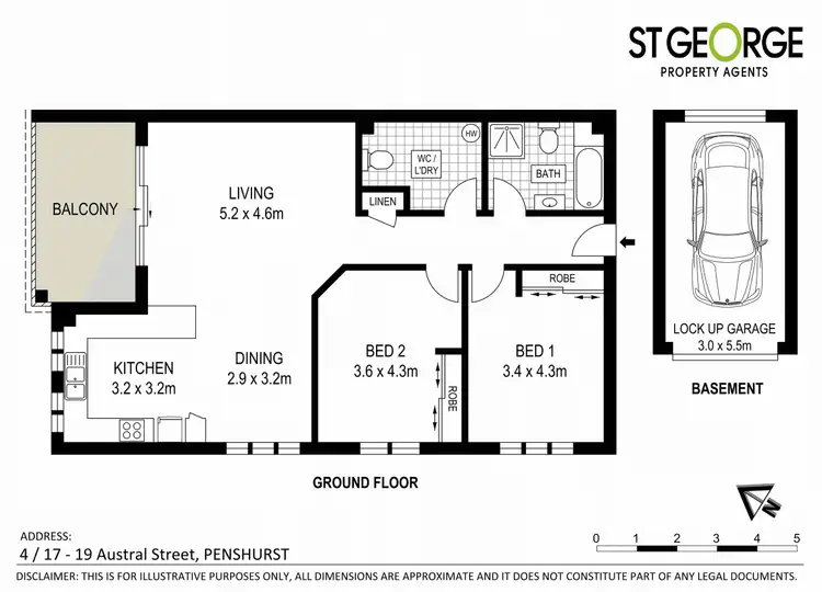 Floorplan of Homely apartment listing, 4/17 Austral Street, Penshurst NSW 2222
