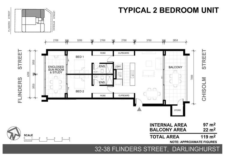 Floorplan of Homely apartment listing, 6/36 Flinders Street, Darlinghurst NSW 2010