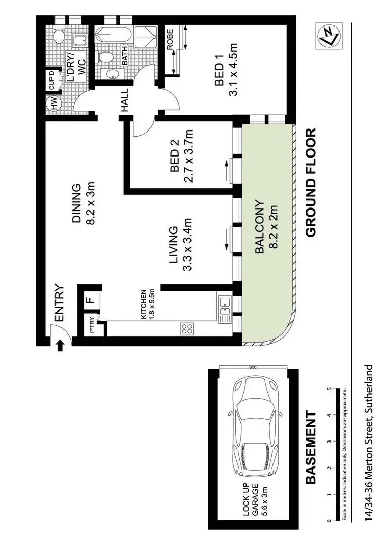 Floorplan of Homely apartment listing, 14/34-40 Merton Street, Sutherland NSW 2232