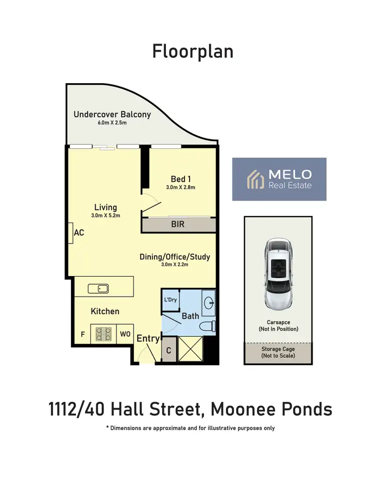Floorplan of Homely apartment listing, 1112/40 Hall Street, Moonee Ponds VIC 3039