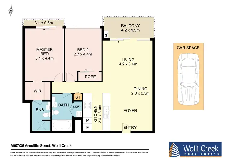 Floorplan of Homely apartment listing, A907/35 Arncliffe Street, Wolli Creek NSW 2205