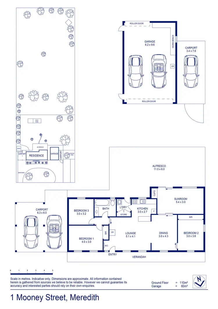 Floorplan of Homely house listing, 1 Mooney Street, Meredith VIC 3333