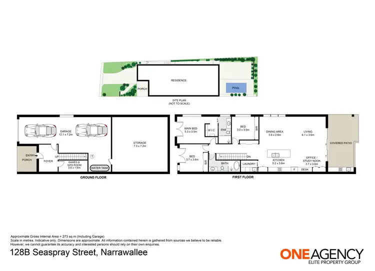 Floorplan of Homely semi-detached listing, 128B Seaspray Street, Narrawallee NSW 2539