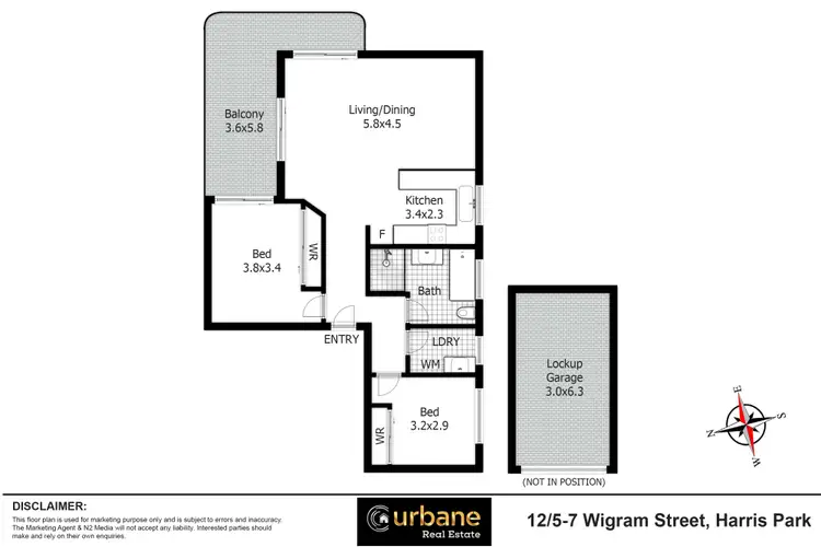 Floorplan of Homely unit listing, 12/5 Wigram Street, Harris Park NSW 2150