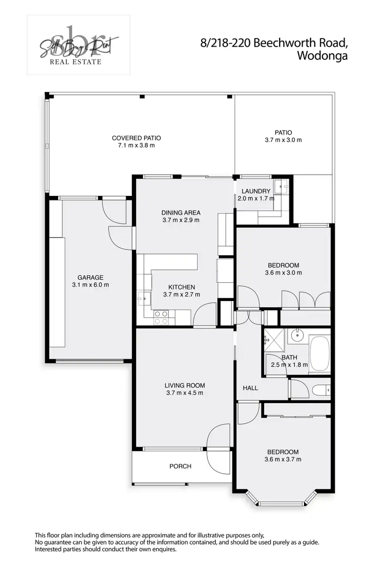Floorplan of Homely townhouse listing, 8/218-220 BEECHWORTH ROAD, Wodonga VIC 3690