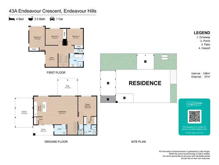 Floorplan of Homely townhouse listing, 2/43 Endeavour Crescent, Endeavour Hills VIC 3802
