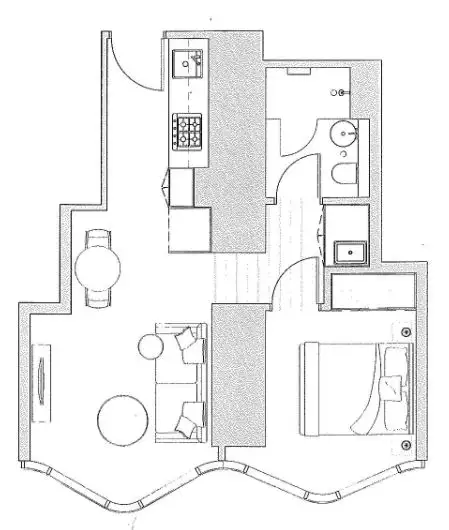 Floorplan of Homely apartment listing, 3605/371 Little Lonsdale Street, Melbourne VIC 3000