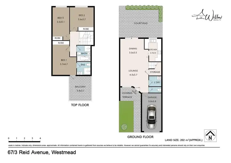 Floorplan of Homely townhouse listing, 67/3 Reid Avenue, Westmead NSW 2145