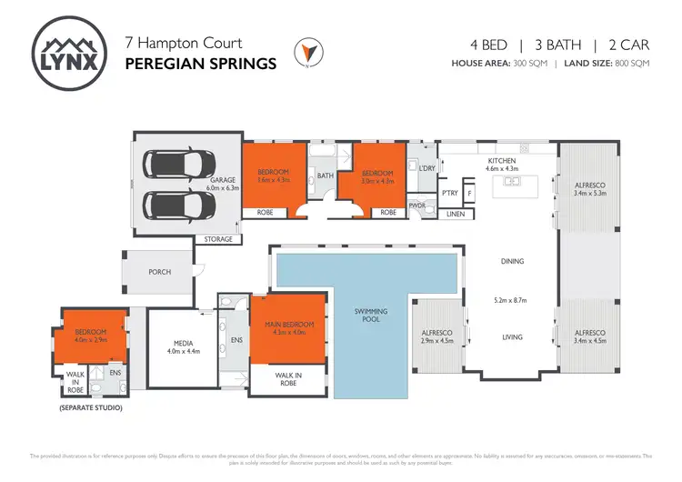 Floorplan of Homely house listing, 7 Hampton Court, Peregian Springs QLD 4573