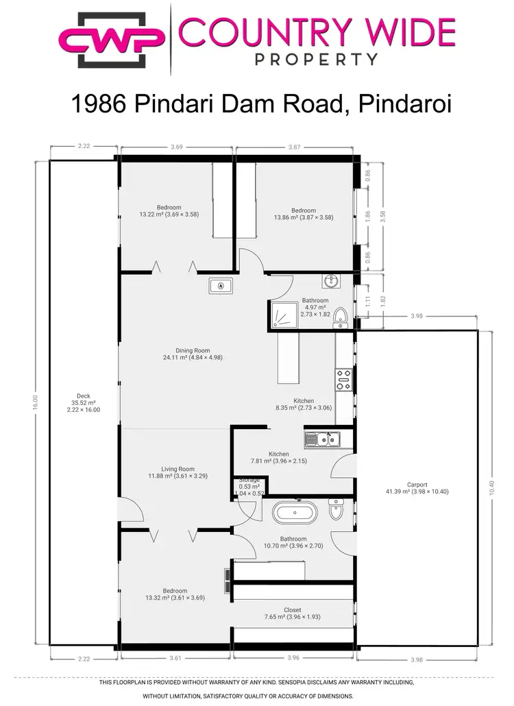 Floorplan of Homely rural property listing, 1986 Pindari Dam Road, Pindaroi NSW 2361