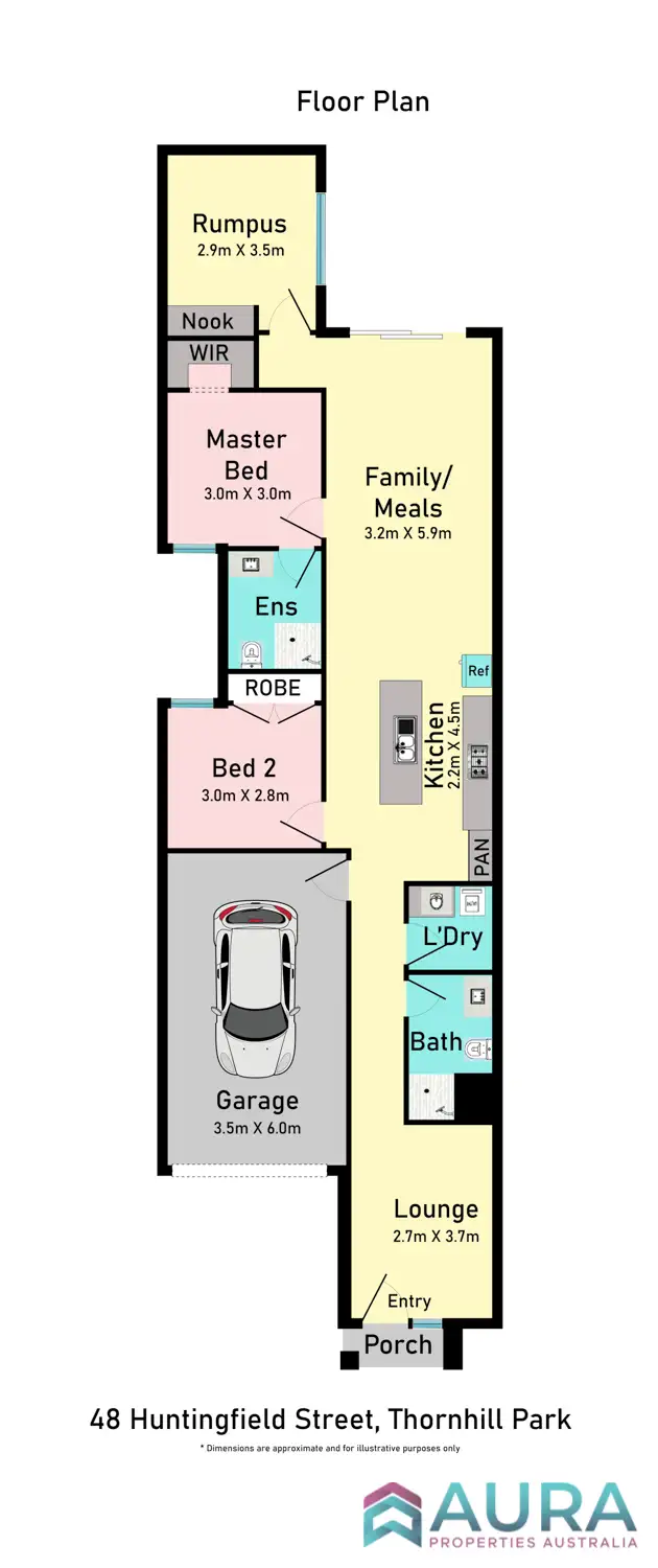 Floorplan of Homely house listing, 48 huntingfield st, Thornhill Park VIC 3335