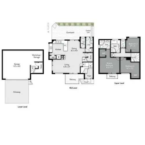 Floorplan of Homely townhouse listing, 3/14 Gammon Drive, Varsity Lakes QLD 4227