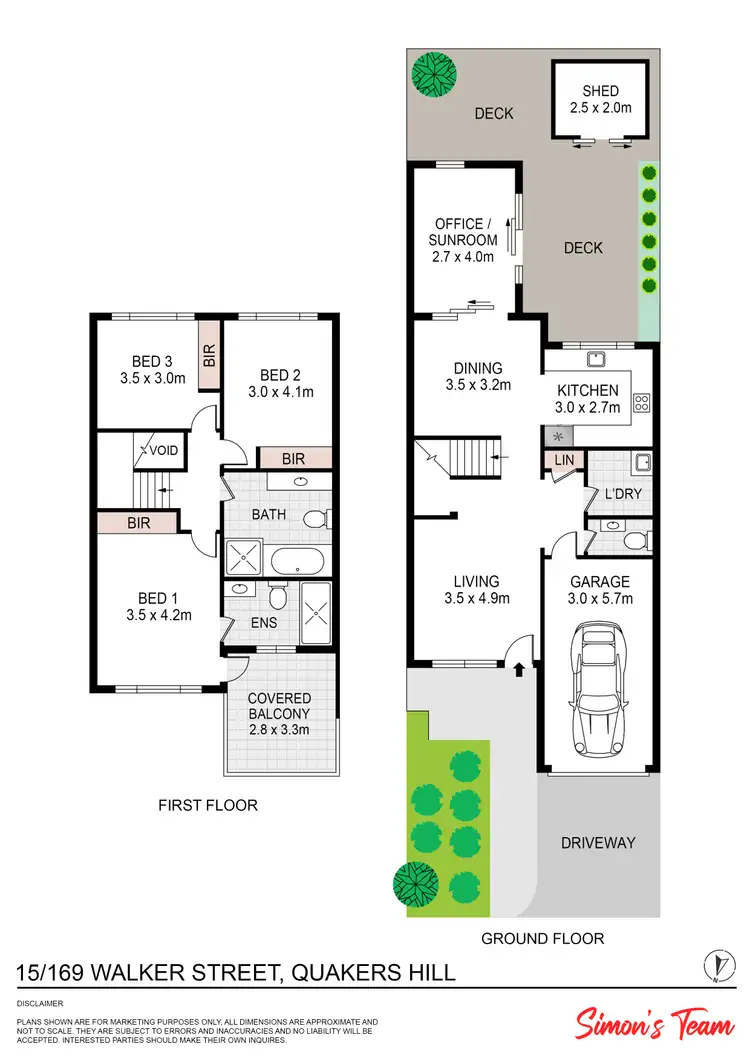 Floorplan of Homely townhouse listing, 15/169 Walker Street, Quakers Hill NSW 2763