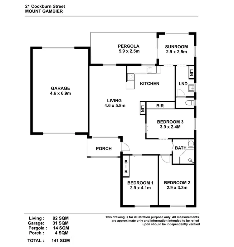 Floorplan of Homely house listing, 21 Cockburn Street, Mount Gambier SA 5290
