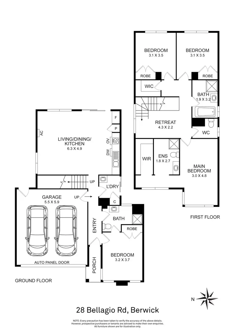 Floorplan of Homely house listing, 28 Bellagio Road, Berwick VIC 3806