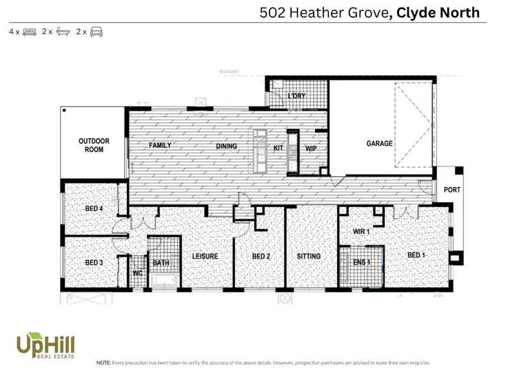 Floorplan of Homely house listing, 502 Heather Grove, Clyde North VIC 3978