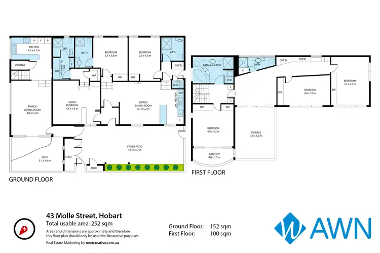 Floorplan of Homely serviced apartment listing, 43-47 Molle Street, Hobart TAS 7000