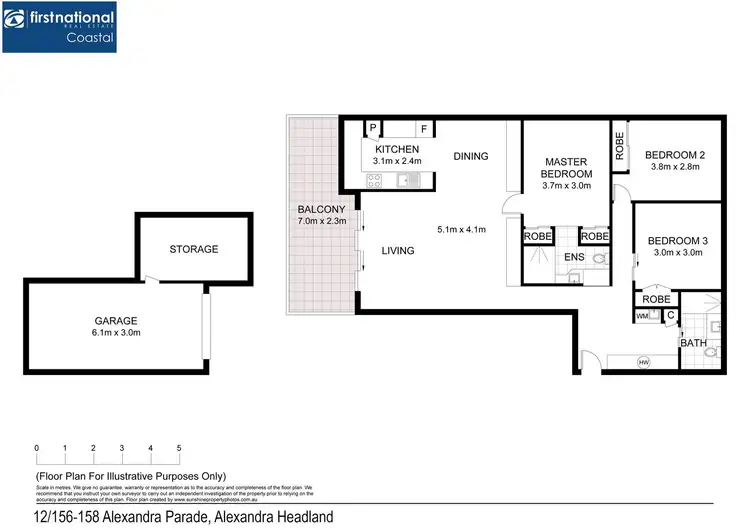 Floorplan of Homely unit listing, 12/156 Alexandra Parade, Alexandra Headland QLD 4572