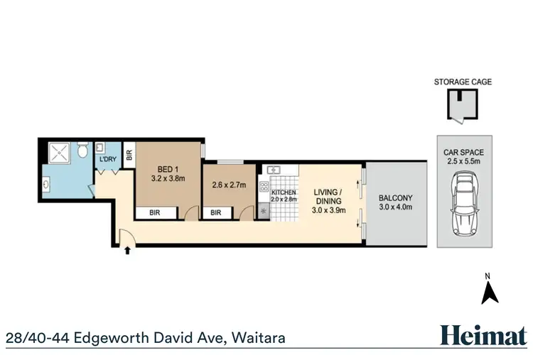 Floorplan of Homely apartment listing, 28/40-44 Edgeworth David Ave, Waitara NSW 2077