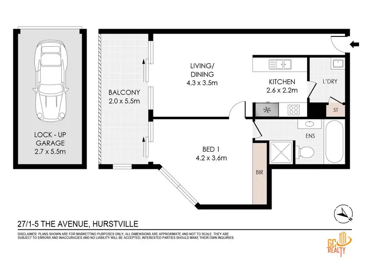 Floorplan of Homely apartment listing, 27/1-5A The Avenue, Hurstville NSW 2220