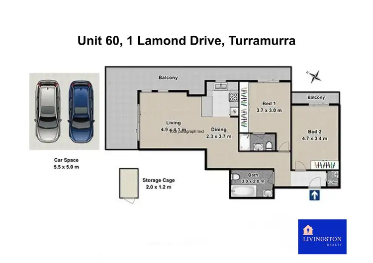 Floorplan of Homely apartment listing, 60/1 Lamond Drive, Turramurra NSW 2074