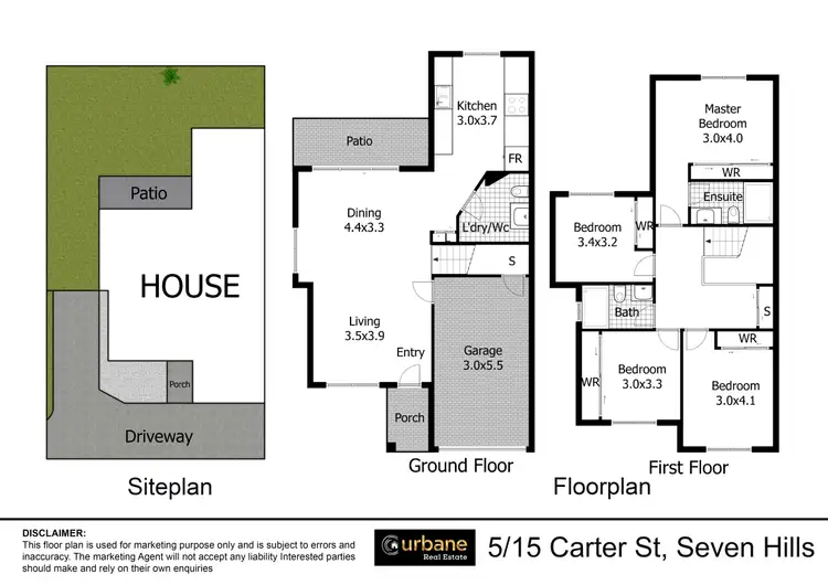 Floorplan of Homely townhouse listing, 5/15 Carter Street, Seven Hills NSW 2147