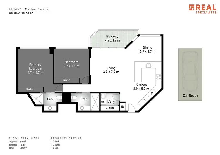 Floorplan of Homely unit listing, 41/62-68 Marine Parade, Coolangatta QLD 4225