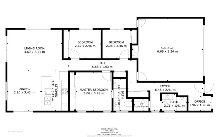 Floorplan of Homely house listing, 1 Gains Place, Glenvale QLD 4350