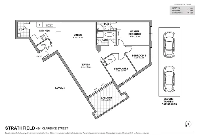 Floorplan of Homely apartment listing, 49/1-3 Clarence Street, Strathfield NSW 2135