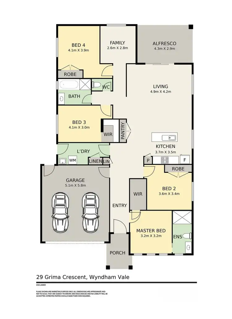 Floorplan of Homely house listing, 29 Grima Crescent, Wyndham Vale VIC 3024
