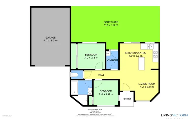 Floorplan of Homely unit listing, 2/48 Rich Street, Noble Park VIC 3174