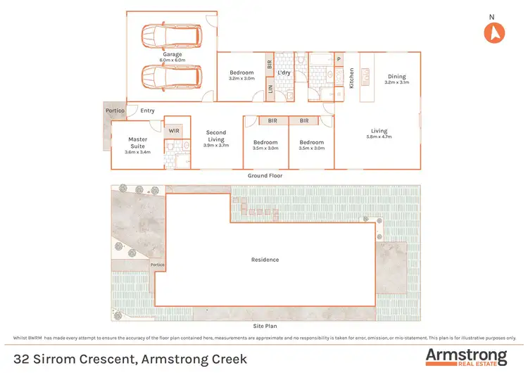Floorplan of Homely house listing, 32 Sirrom Crescent, Armstrong Creek VIC 3217