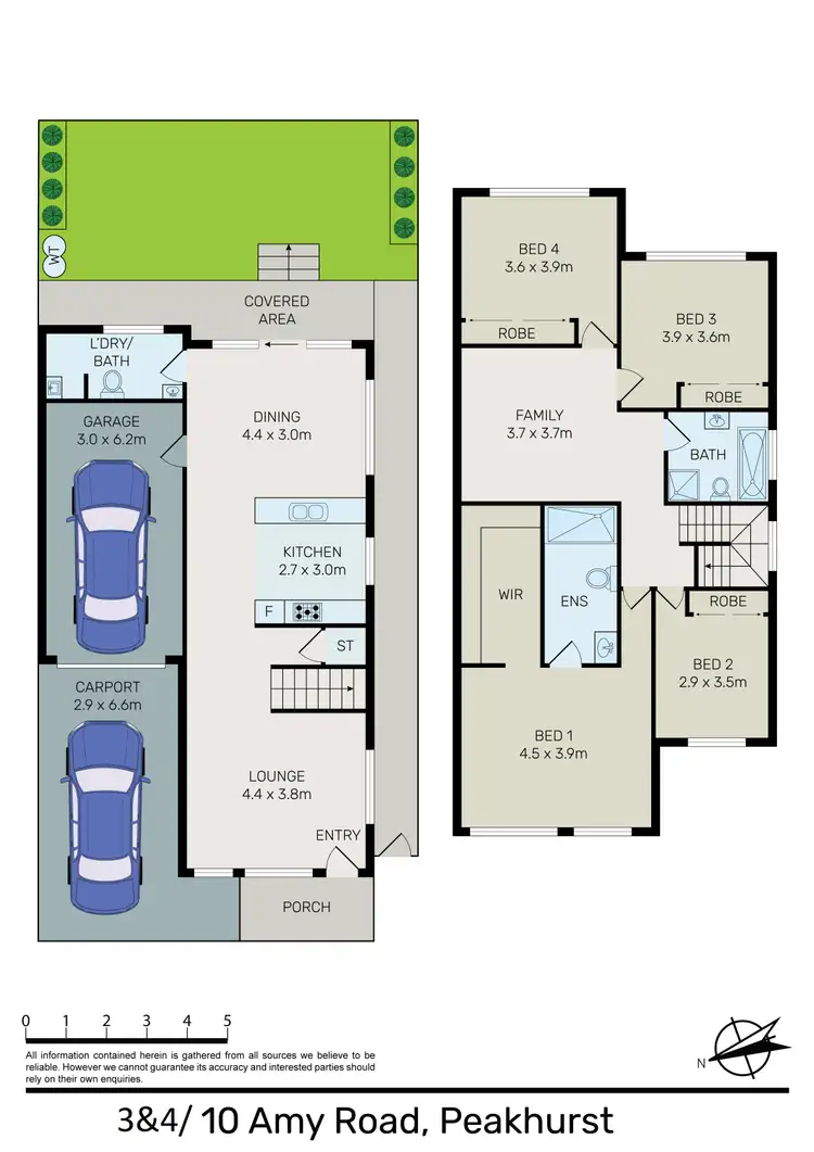 Floorplan of Homely townhouse listing, 3 and 4/10-12 Amy Road, Peakhurst NSW 2210