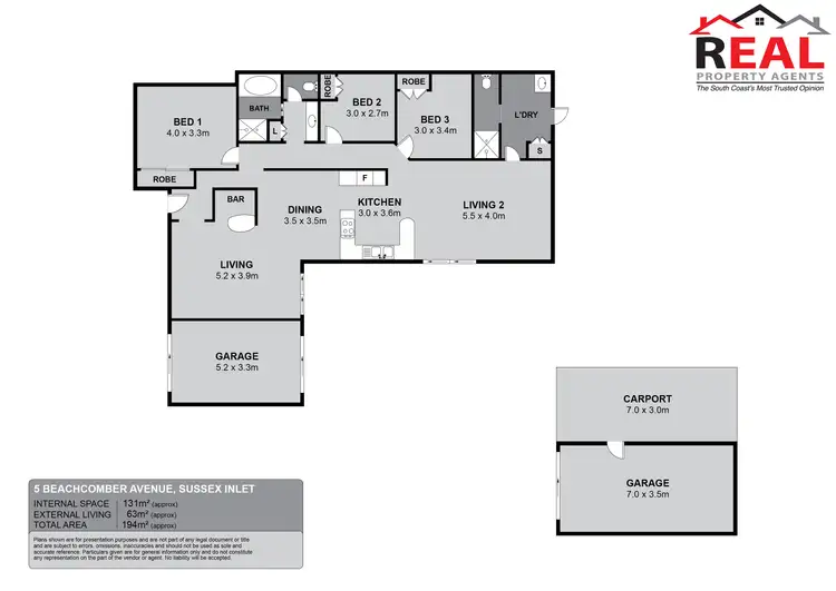 Floorplan of Homely house listing, 5 Beachcomber Avenue, Sussex Inlet NSW 2540