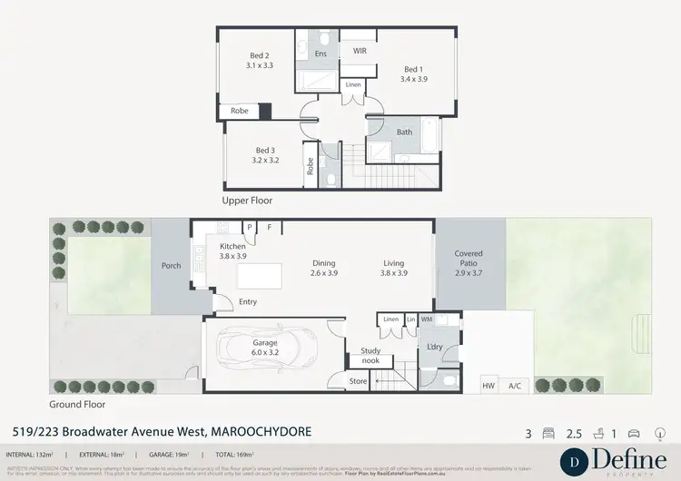 Floorplan of Homely unit listing, 519/223 Broadwater Avenue, Maroochydore QLD 4558