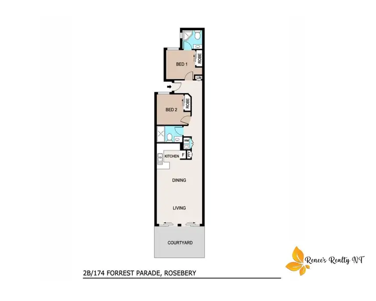 Floorplan of Homely apartment listing, 2b/174 Forrest Parade, Rosebery NT 832