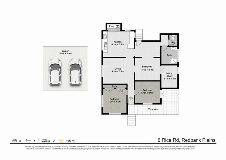 Floorplan of Homely house listing, 6 Rice Road, Redbank Plains QLD 4301