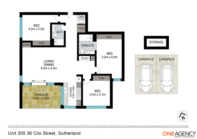 Floorplan of Homely apartment listing, 305/36 Clio Street, Sutherland NSW 2232