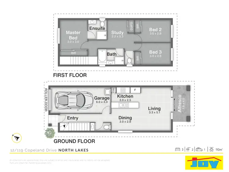 Floorplan of Homely townhouse listing, 12/119 COPELAND DRIVE, North Lakes QLD 4509