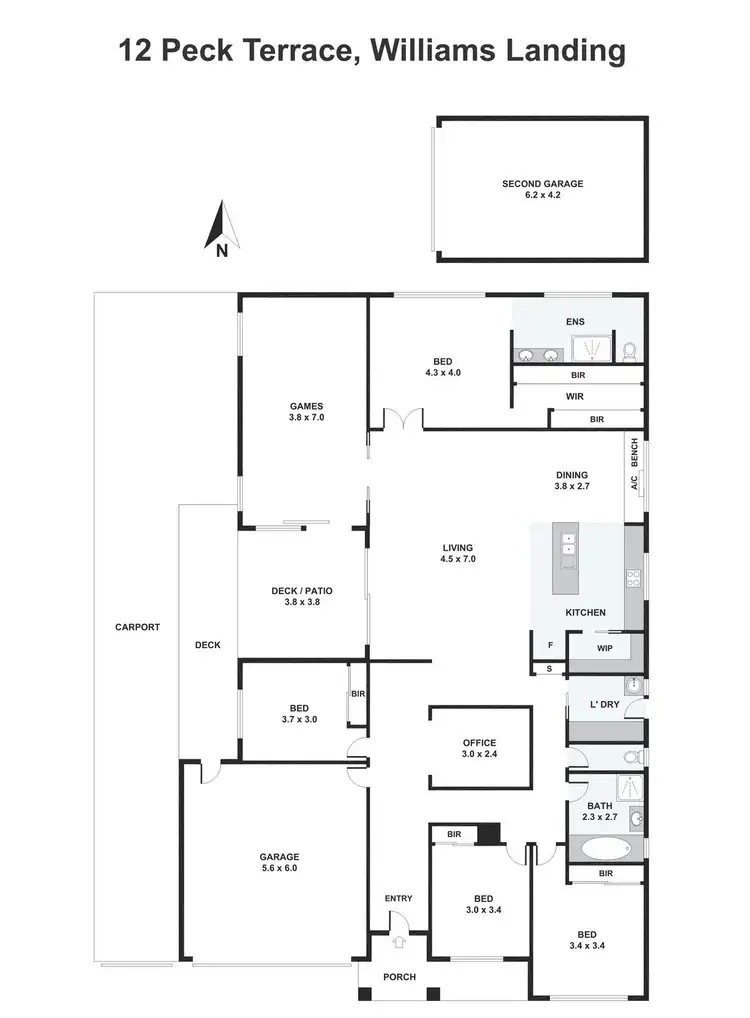 Floorplan of Homely house listing, 12 Peck Terrace, Williams Landing VIC 3027